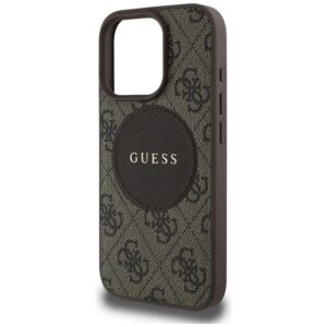 Dėklas Guess 4G Circle Classic Logo MagSafe skirtas Apple iPhone 16 Pro rudos spalvos - Image 6