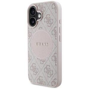 Dėklas Guess 4G Circle Classic Logo MagSafe skirtas Apple iPhone 16 rožinės spalvos - Image 2