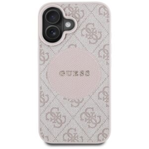 Dėklas Guess 4G Circle Classic Logo MagSafe skirtas Apple iPhone 16 rožinės spalvos - Image 3