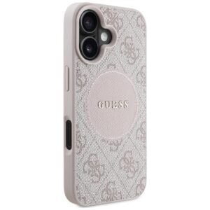 Dėklas Guess 4G Circle Classic Logo MagSafe skirtas Apple iPhone 16 rožinės spalvos - Image 4