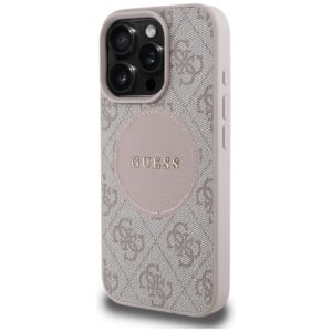 Dėklas Guess 4G Circle Classic Logo MagSafe skirtas Apple iPhone 16 Pro Max rožinės spalvos - Image 2