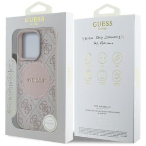Dėklas Guess 4G Circle Classic Logo MagSafe skirtas Apple iPhone 16 Pro Max rožinės spalvos - Image 8