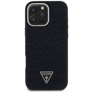 Dėklas Guess Denim Triangle Logo MagSafe skirtas Apple iPhone 16 Pro Max juodos spalvos - Image 3