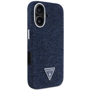 Dėklas Guess Denim Triangle Logo MagSafe skirtas Apple iPhone 16 blue - Image 4