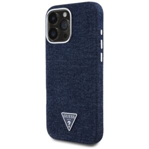 Dėklas Guess Denim Triangle Logo MagSafe skirtas Apple iPhone 16 Pro blue - Image 2