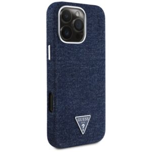 Dėklas Guess Denim Triangle Logo MagSafe skirtas Apple iPhone 16 Pro Max blue - Image 4