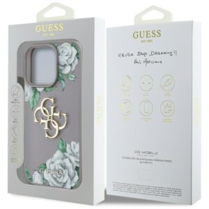 Dėklas Guess Grained Roses Big 4G logo skirtas Apple iPhone 16 Pro Max violetinės spalvos - Image 8