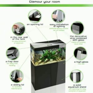 Aquael Glossy 125L LED D&N Baltas (Pagal užsakymą) - Image 3