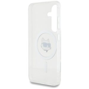 Dėklas Karl Lagerfeld Button Choupette Head Printed Logo MagSafe Samsung Galaxy S25 baltos spalvos - Image 7