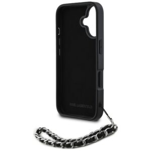 Dėklas Karl Lagerfeld Saffiano Crystals w/Chain skirtas Apple iPhone 16 juodos spalvos - Image 6