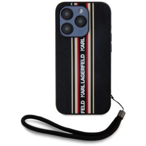 Dėklas Karl Lagerfeld Saffiano Athleisure Stripes Cord skirtas Apple iPhone 15 Pro Max red - Image 2