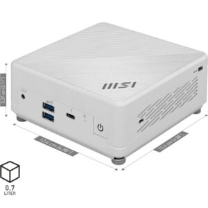 Mini desktop PC MSI Cubi 5 12M-264BEU i3 / 8GB / 512GB SSD / Windows 11 Home / WiFi 6E + BT 5.3 / 1Gbps + 2.5Gbps / baltos spalvos - Image 3