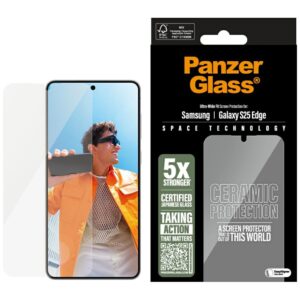 Ceramic glass PanzerGlass Ultra-Wide Fit skirtas Samsung Galaxy S25 Edge - Image 1
