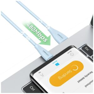 Kabelis USAMS Green Series SJ714 18W 3A USB-A į USB-C 1m mėlynos spalvos - Image 9
