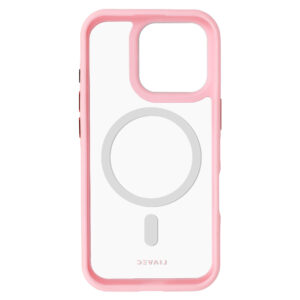 Liavec Hybrid Magsafe Clear dėklas skirtas Apple iPhone 16 Pro Max rožinės spalvos - Image 6