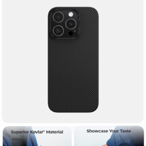 Benks Dėklas Magnetic Armor Air Kevlar PC Frame 600D (E065) skirtas Apple iPhone 16 Pro juodos spalvos - Image 7