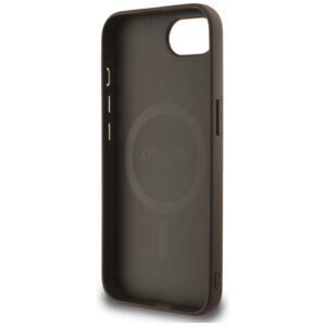 Originalus Dėklas GUESS 4G Flowers Print MagSafe skirtas Apple iPhone 16e rudos spalvos - Image 7