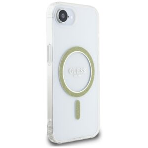 Originalus Dėklas GUESS IML Glitter Circle MagSafe skirtas Apple iPhone 16e skaidrus - Image 4