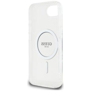 Originalus Dėklas GUESS IML Glitter Circle MagSafe skirtas Apple iPhone 16e skaidrus - Image 7