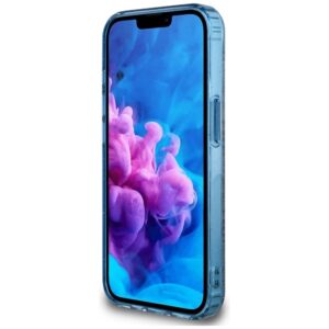 Originalus Dėklas GUESS IML Metal Glitter 4G Circle Triangle MagSafe skirtas Apple iPhone 16e mėlynos spalvos - Image 5