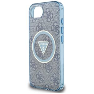 Originalus Dėklas GUESS IML Metal Glitter 4G Circle Triangle MagSafe skirtas Apple iPhone 16e mėlynos spalvos - Image 6
