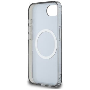 Originalus Dėklas GUESS IML Metal Glitter Flowers Triangle MagSafe skirtas Apple iPhone 16e juodos spalvos - Image 7