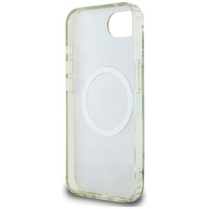 Originalus Dėklas GUESS IML Metal Glitter Flowers Triangle MagSafe skirtas Apple iPhone 16e žalios spalvos - Image 7