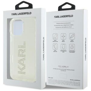 Originalus Dėklas KARL LAGERFELD IML Rhinestones Logo skirtas Apple iPhone 16 Pro skaidrus - Image 8