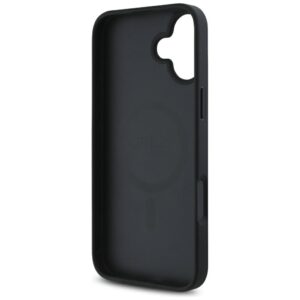 Originalus Dėklas GUESS Grained Hot Stamp Peony Triangle Logo MagSafe skirtas Apple iPhone 16 juodos spalvos - Image 7