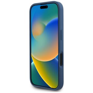 Originalus Dėklas GUESS Grained Roses Big 4G logo skirtas Apple iPhone 16 mėlynos spalvos - Image 5