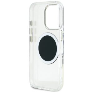 Originalus Dėklas GUESS IML Metal Colored Circle Classic Logo MagSafe skirtas Apple iPhone 16 Pro juodos spalvos - Image 7