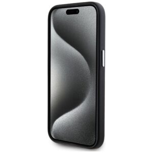 Originalus Dėklas KARL LAGERFELD FW Metal Plate MagSafe skirtas Apple iPhone 15 Pro Max juodos spalvos - Image 5