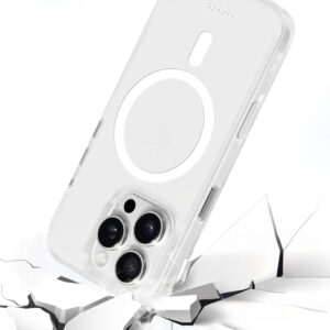 Liavec Glossy Magsafe Clear dėklas skirtas Apple iPhone 16 Pro Max baltos spalvos - Image 6
