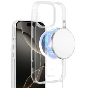 Liavec Glossy Magsafe Clear dėklas skirtas Apple iPhone 16 Pro Max baltos spalvos - Image 7