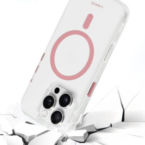 Liavec Glossy Magsafe Clear dėklas skirtas Apple iPhone 16 Pro rožinės spalvos - Image 6