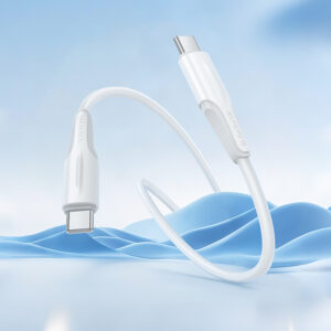 Borofone kabelis BX119 New - Typ C į Typ C - PD 60W 1 metras baltos spalvos - Image 3