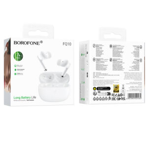 Borofone ausinės Bluetooth TWS FQ10 Joyful baltos spalvos - Image 6