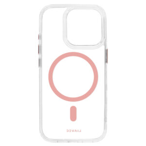 Liavec Glossy Magsafe Clear dėklas skirtas Apple iPhone 13/14 rožinės spalvos - Image 5