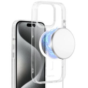 Liavec Glossy Magsafe Clear dėklas skirtas Apple iPhone 14 Pro baltos spalvos - Image 7