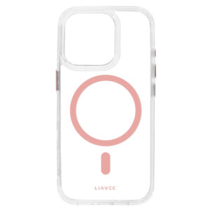 Liavec Glossy Magsafe Clear dėklas skirtas Apple iPhone 14 Pro rožinės spalvos - Image 4