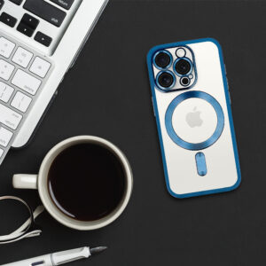 Metallic Magsafe dėklas skirtas Samsung Galaxy S25 Ultra mėlynos spalvos - Image 7