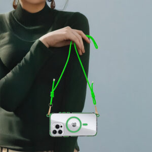 Tel Protect Skaidrus dėklas su virvele skirtas Apple iPhone 16 Pro Max žalios spalvos - Image 5