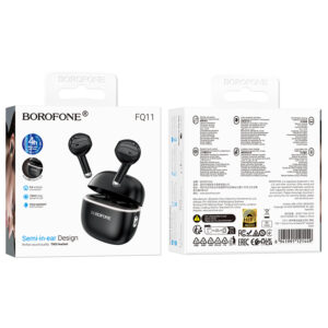 Borofone TWS Bluetooth ausinės FQ11 Sound juodos spalvos - Image 5