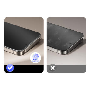 Tel Protect Full Glue 6D Matt Apsauginis stiklas skirtas Apple iPhone 14 Pro Black - Image 4