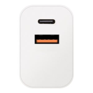 OBAL:ME laidinis įkroviklis USB-A + USB-C 20W baltos spalvos - Image 2