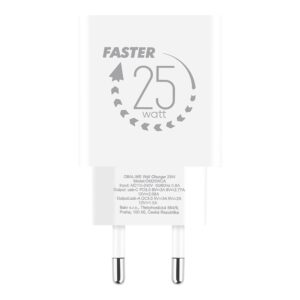 OBAL:ME laidinis įkroviklis USB-A + USB-C 25W baltos spalvos