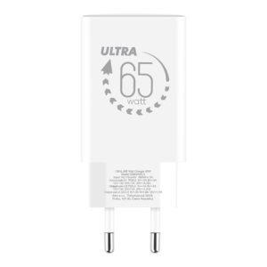 OBAL:ME GaN laidinis įkroviklis USB-A + 2xUSB-C 65W baltos spalvos