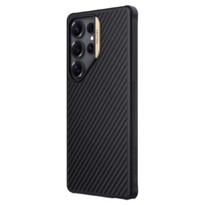 Nillkin Synthetic Fiber PRO Magnetic Hard dėklas skirtas Samsung Galaxy S25 Ultra Gold