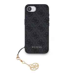 Guess 4G Charm dėklas skirtas Apple iPhone 16e Tone on Tone Grey