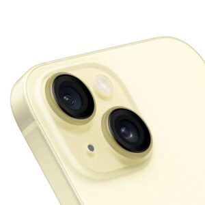 OBAL:ME lešio apsauga skirta Apple iPhone 15/15 Plus geltonos spalvos